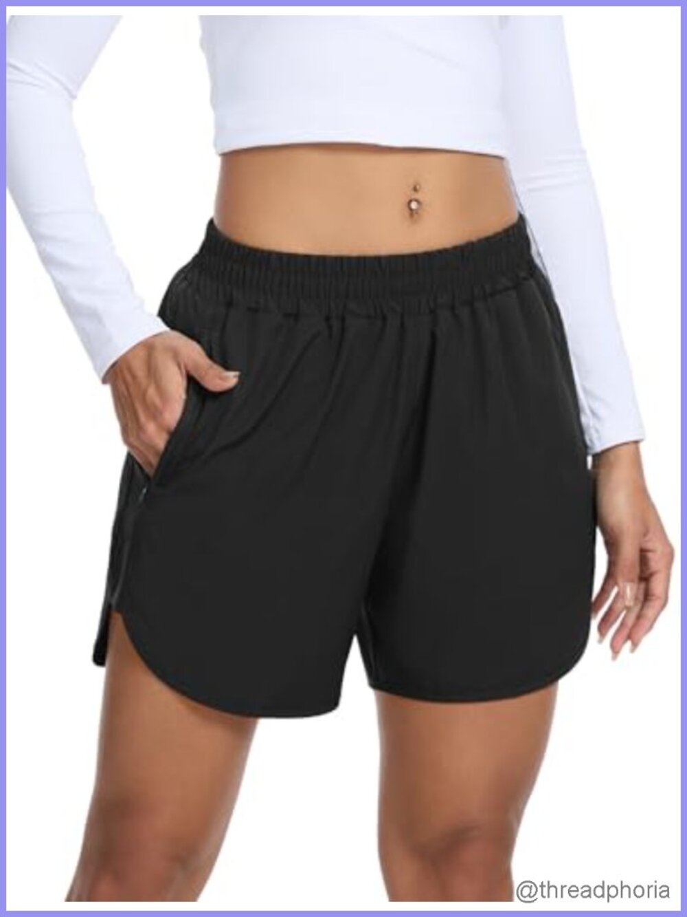 Women's 5" Running Shorts with Liner, Zipper Pockets, High Rise